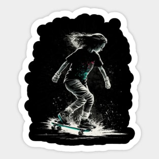 skater girl Sticker